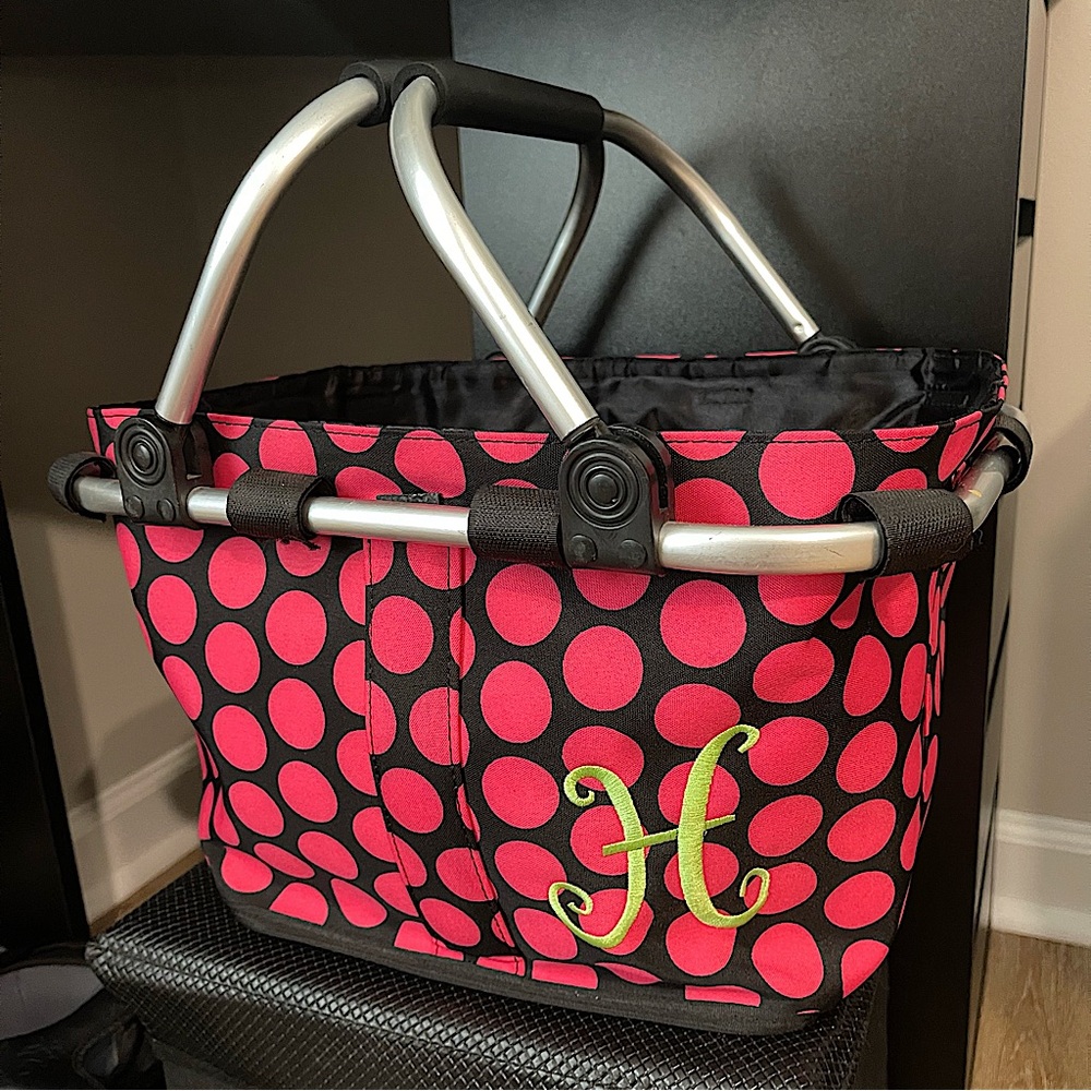 Collapsible Aluminum Frame Initial Embroider Polk… - image 2